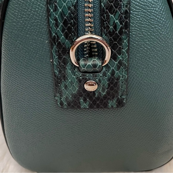 Coach Rowan Satchel - Snake Embossed/Dark Turquoise - Picture 17 of 17
